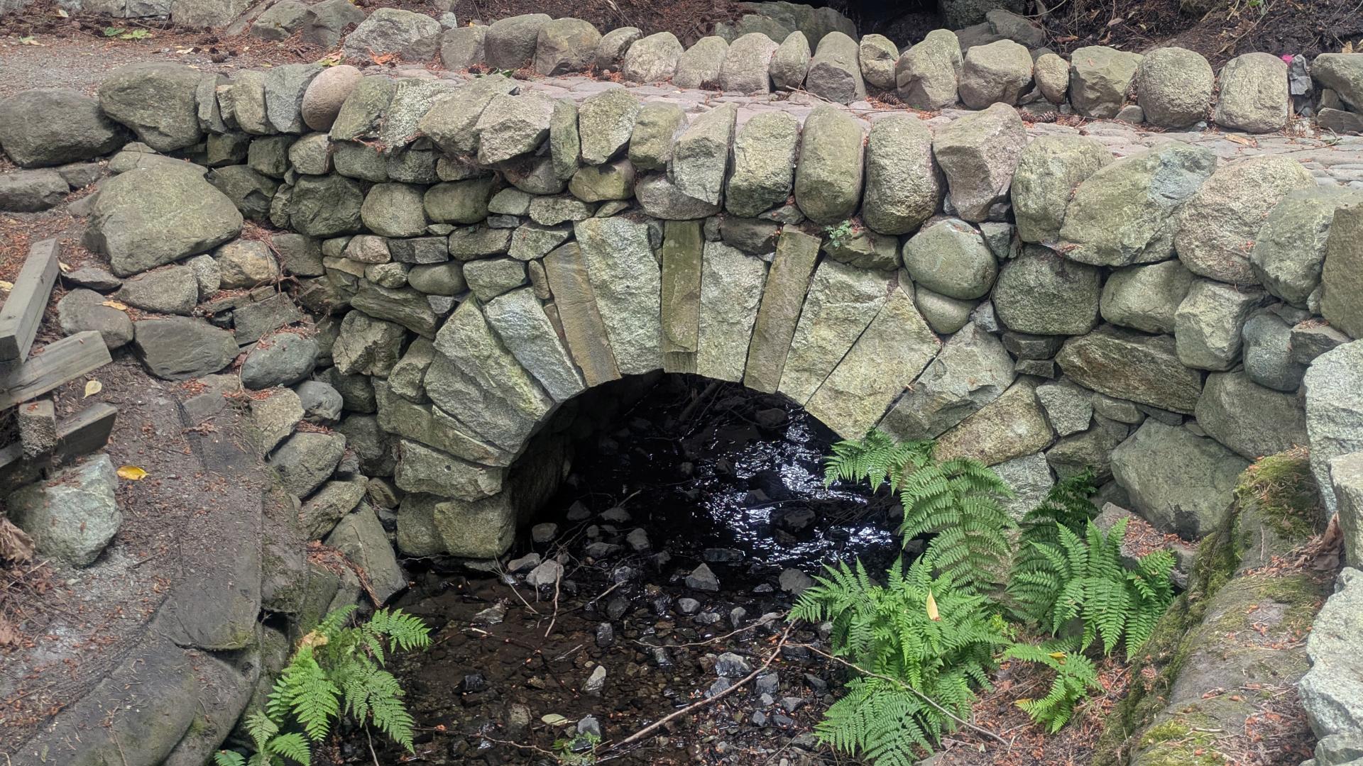 Stone bridge over a stream.