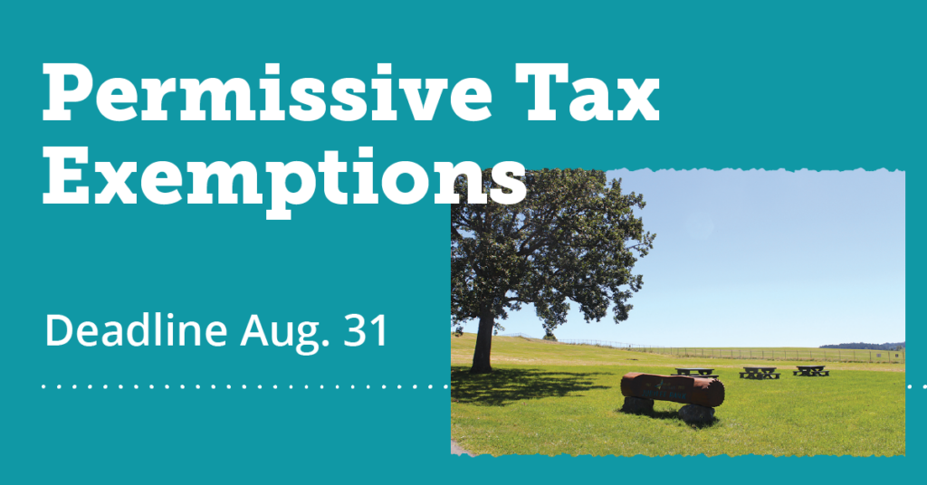 Permissive Tax Exemptions Deadline Aug 31