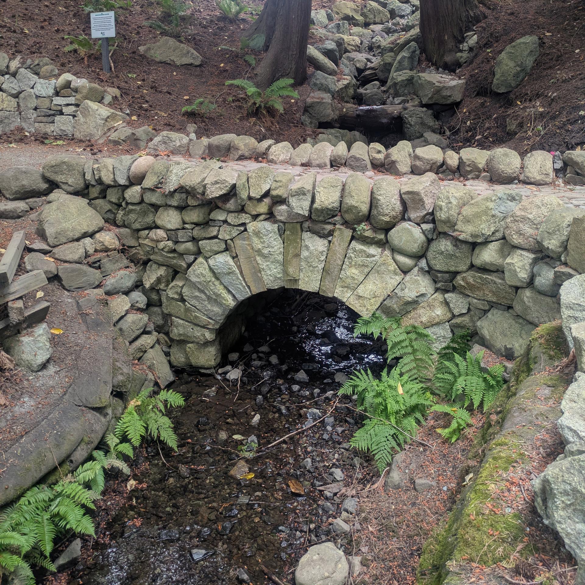 Stone bridge over a stream.